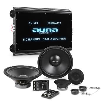 Auna CS Comp-12 car hi-fi difuzoare set complet | Amplificator 6 canale