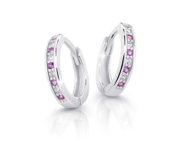 Cutie Jewellery Cercei rotunzi fermecători din aur alb C3342-80-X-2 violet