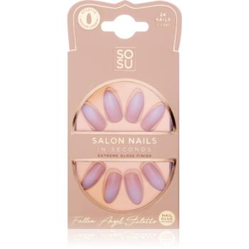SOSU Cosmetics Salon Nails unghii artificiale culoare Fallen Angel 24 buc