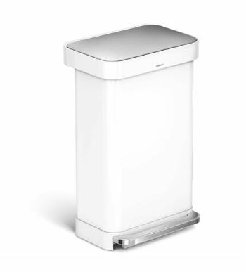 Simplehuman Coș cu pedale 45 l, alb, alb, 45 l