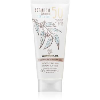 Australian Gold Botanical Tinted Face crema protectoare cu efect de tonifiere SPF 50 Fair To Light 88 ml