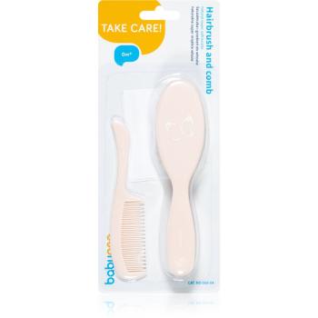 BabyOno Take Care Hairbrush and Comb IV perie de par pentru copii Pink 2 buc