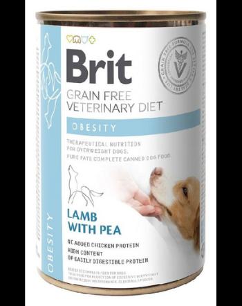 BRIT Veterinary Diet Obesity Lamb&amp;Pea 24x400 g aliment pentru caini obezi