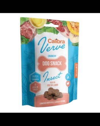 CALIBRA Dog Verve Crunchy Snack Insect&amp;Fresh Lamb 150 g insecte si miel, snack caini fara cereale