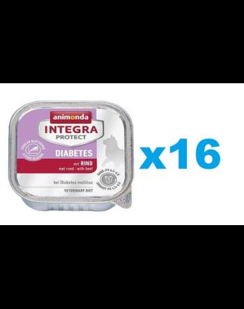 ANIMONDA Integra Protect Diabetes cu vita 16x100g pisici cu diabet