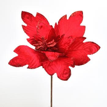 Floare poinsettia roșie, diam. 30 cm