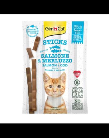 GIMCAT Sticks Salmon&amp;Trout 4buc. batoane pisici, cu somon si pastrav