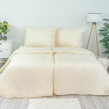 Lenjerie de pat Stanex atlas gradl crem , 140 x200 cm, 70 x 90 cm, crem deschis, 140 x 200 cm, 70 x 90 cm