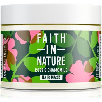 Faith In Nature Rose & Chamomile masca pentru regenerare pentru par deteriorat 300 ml