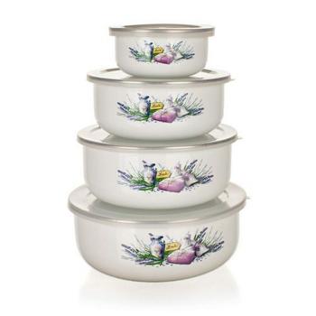 Set boluri emailate Banquet LAVENDER 8 piese