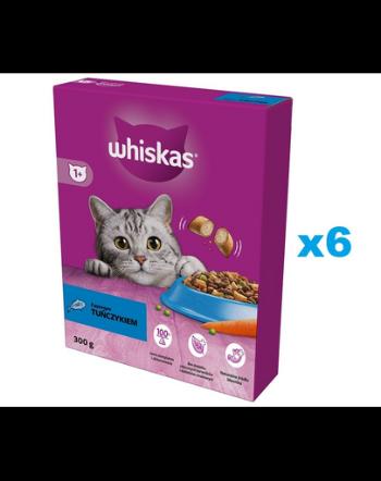 WHISKAS Adult 6x300g hrana uscata pentru pisici, cu ton delicios