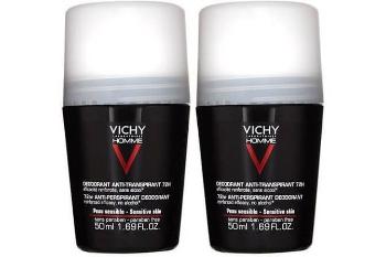 Vichy Set deodorante cu bile pentru piele sensibilă Homme 72H (Deodorant Anti-Transpirant) 2 x 50 ml