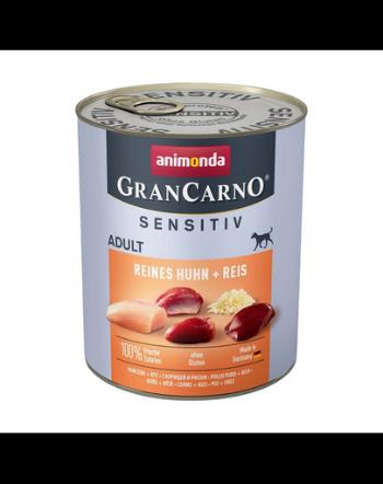 ANIMONDA GranCarno Sensitiv Pure Chicken&amp;Rice 800 g caini sensibili, pui cu orez