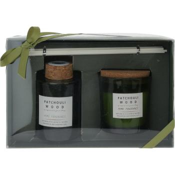 Set cadou difuzor și lumânare Patchouli