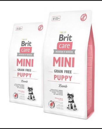 BRIT Care Mini Grain Free Mini Puppy Lamb hrana uscata caini juniori talie mica, cu miel 14 kg (2 x 7 kg)