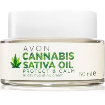 Avon Cannabis Sativa Oil Protect & Calm cremă hidratantă cu ulei de canepa 50 ml