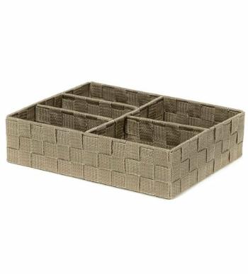 Organizator Compactor pentru accesorii TEX32 x 25 x 8 cm, taupe