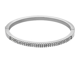 Fossil Brățară masivă din oțel cu cristale Ellis Pavé JF03872710