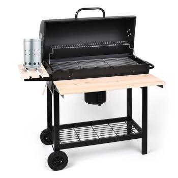 OneConcept Beefbutler, set de grătar pe cărbune BBQ-SMOKER, aprinzător electric 350 W