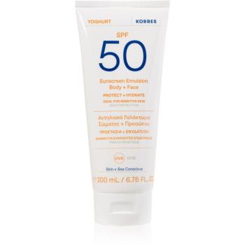 Korres Yoghurt lotiune pentru bronzat cu efect de hidratare SPF 50 200 ml