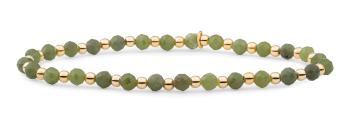 Sparkling Jewels Brățară minerală cu jad verde SBG-GEM61-3MM-MIX