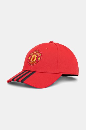 Bavlnená šiltovka adidas Performance MANCHESTER UNITED červená farba, JM3052