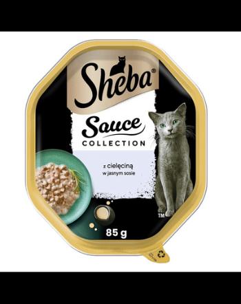SHEBA Sauce Collection tava 85 g in sos cu vitel pentru pisica