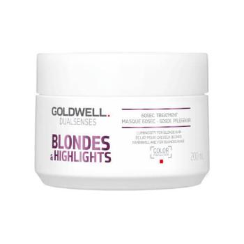 Goldwell Mască-tratament regenerantă pentru neutralizarea tonurilor galbene Dualsenses Blondes & Highlights (60 Sec Treatment) 200 ml