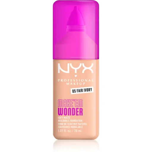 NYX Professional Makeup Make ‘Em Wonder make-up usor matifiant culoare 05 Fair Ivory 30 ml
