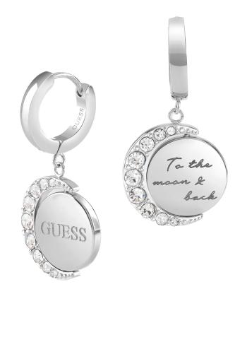 Guess Cercei rotunzi cu pandantive Moon Phases JUBE01192JWRH