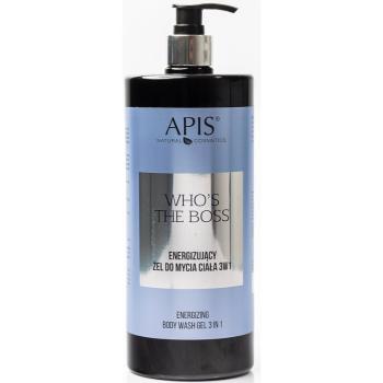 Apis Natural Cosmetics Who's the boss Gel de duș energizant 3 in 1 pentru bărbați 1000 ml