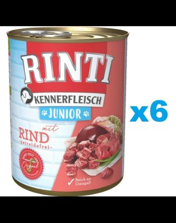 RINTI Kennerfleish Junior Beef 6x400 g conserve alimente catei, vita