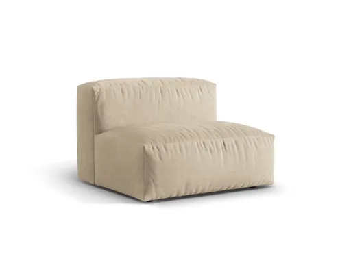 Modul pentru canapea, 1 loc, Martina-120, Micadoni Home, 92x106x75 cm, catifea, bej deschis