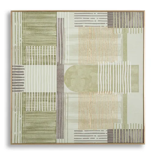 Tablou decorativ Lines With Frame -H, Mauro Ferretti, 60x60 cm, canvas/lemn de pin/plastic, multicolor