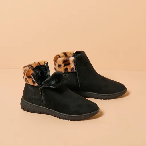 Botine cu imprimeu leopard