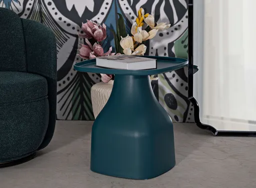 Masuta de cafea Gea, Mauro Ferretti, 48x48x50 cm, plastic, albastru