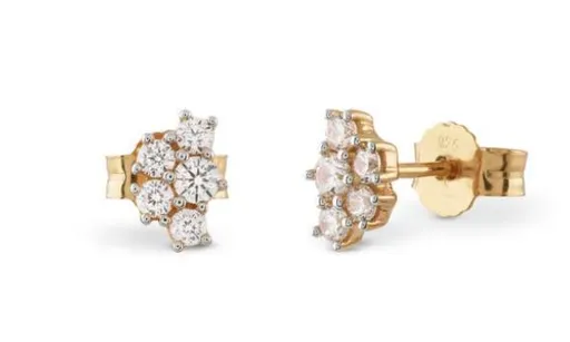 Guess Cercei tip știft placați cu aur cu zirconiu cubic Jardin JSBE04493JWYGT/U