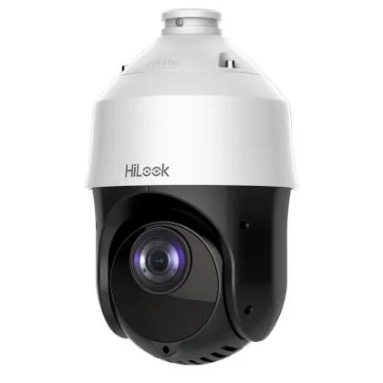 Camera de supraveghere rotativa IP Speed Dome PTZ Hikvision HiLook PTZ-N4215I-DE, 2 MP, 5-75 mm, IR 100 m Darkfighter, 15x zoom, PoE, slot card