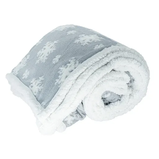 Pătură din lână de miel Fulgi de nea