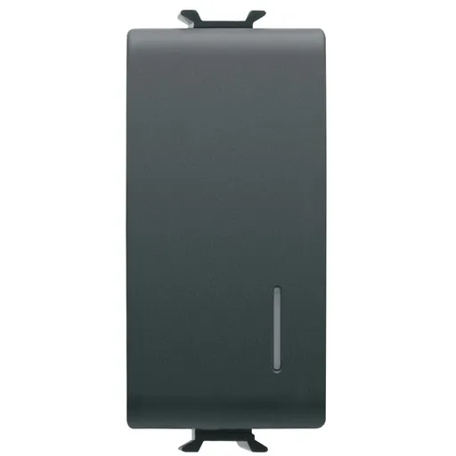 Intrerupator cap scara 1 modul Gewiss Chorus GW12052, 1P 16AX, iluminare, negru satin