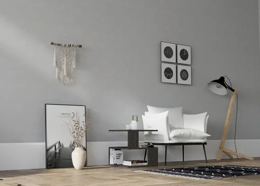 Consola, Hanah Home, Lord, 150x80x30 cm, Antracit / Argintiu