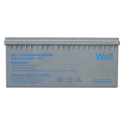 Acumulator plumb acid deep cycle Well 12V 200AH, terminal M8