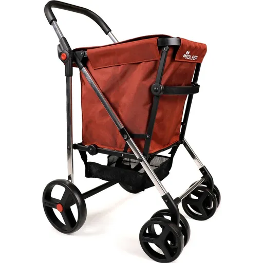 Rolser Cărucior de cumpărături pliabil pe roțiBasket MF 4Big, roșu oxidat