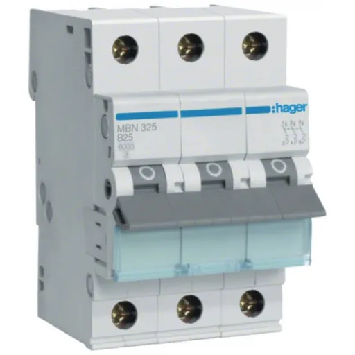Siguranta automata 3P 25A 6kA curba B Hager MBN325