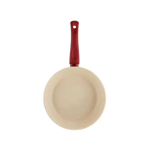 Tigaie Rosso, Ambition, 24 cm, aluminiu, invelis Qualum Basic Stone, bej/rosu