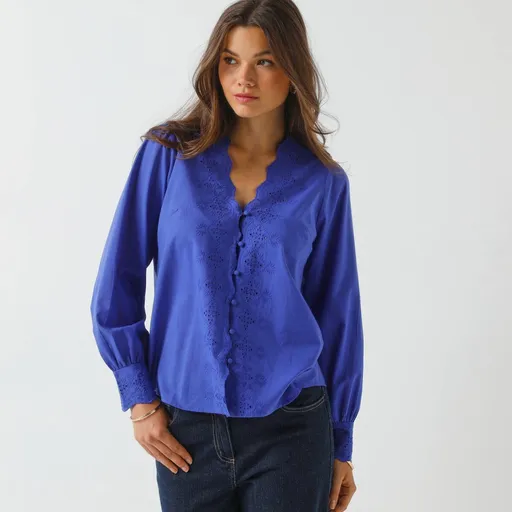 Bluză cu broderie madeira