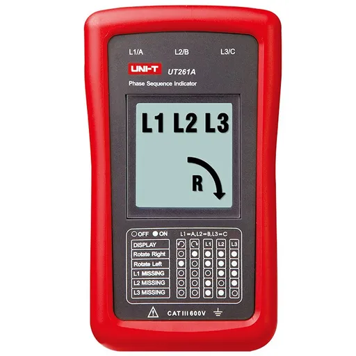 Detector rotatie faze pentru motoare electrice UT261A UNI-T PHASE-UT261A-UNIT