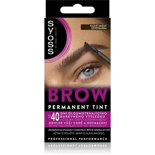 Syoss Brow Tint culoare pentru sprancene culoare Dark Brown 10 ml