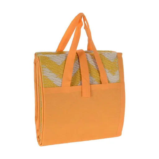 Patura pentru picnic Zigzag, pliabila, 90x180 cm, polipropilena, galben