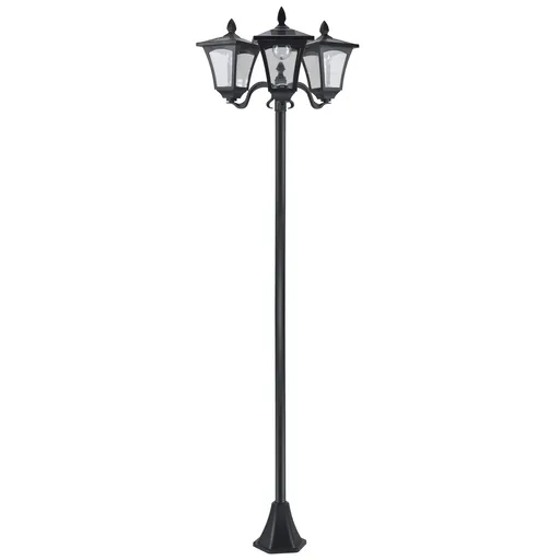Outsunny Felinar de Grădină Led cu Energie Solară, Lampa solara gradina,51.5 × 47 × 182.5cm, Negru | Aosom Romania